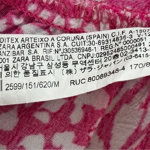 Zara Pink Leopard Print Cut Out Puff Sleeve Mini Dress M - Picture 7 of 14